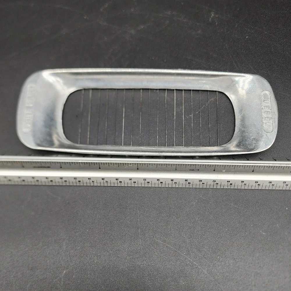 Uebel  Silver Butter Cutter Slicer Vintage Aluminum Kitchen Tool Retro MCM